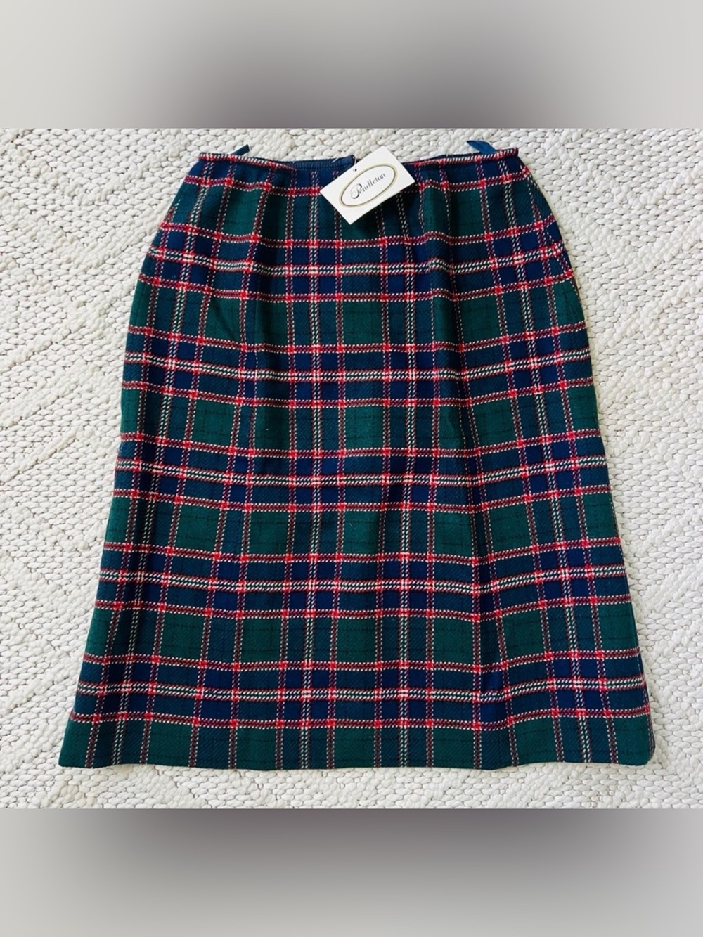 PENDLETON Country Clothes Collection Green & Red Plaid Pencil Skirt 16 NEW NWT
